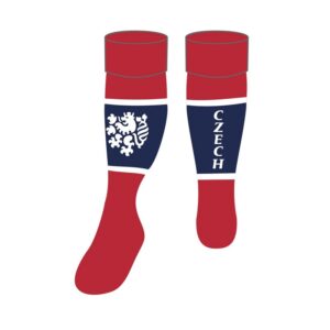 Stulpny Czech Rugby - červená-modrá