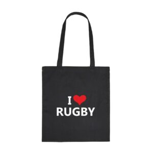 Taška nákupní I Love Rugby - černá